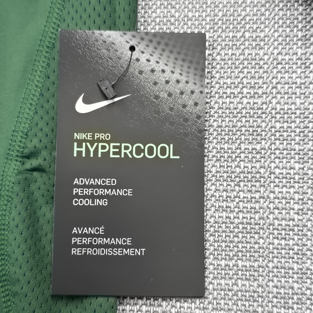 Nike Pro Hypercool Shirt Womens Medium Green Mesh Short Sleeve Training Top - Picture 4 of 10